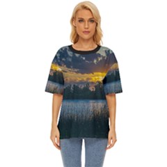 Peaceful Horizons Of Uruguay  Oversized Basic T-shirt