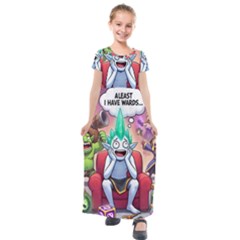 Huiok Kids  Short Sleeve Maxi Dress by SkinsForTeens