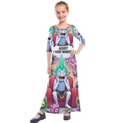 Huiok Kids  Quarter Sleeve Maxi Dress by SkinsForTeens