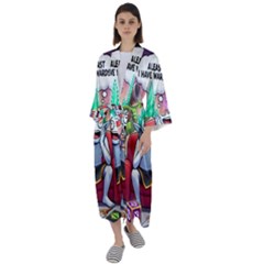 Huiok Maxi Satin Kimono