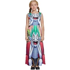 Huiok Kids  Satin Sleeveless Maxi Dress by SkinsForTeens