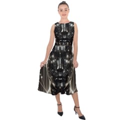 Robotics Robot Technology Future Midi Tie-back Chiffon Dress