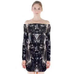 Robotics Robot Technology Future Long Sleeve Off Shoulder Dress