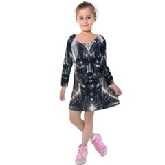 Robotics Robot Technology Future Kids  Long Sleeve Velvet Dress