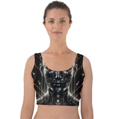 Robotics Robot Technology Future Velvet Crop Top by Maspions