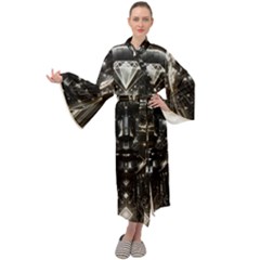 Robotics Robot Technology Future Maxi Velvet Kimono