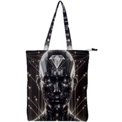 Robotics Robot Technology Future Double Zip Up Tote Bag