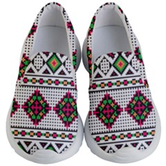 Ukrainian Folk Seamless Pattern Ethnic Ornament Border Element Traditional Kids Lightweight Slip Ons