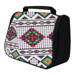 Ukrainian Folk Seamless Pattern Ethnic Ornament Border Element Traditional Full Print Travel Pouch (small)