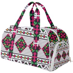 Ukrainian Folk Seamless Pattern Ethnic Ornament Border Element Traditional Burner Gym Duffel Bag