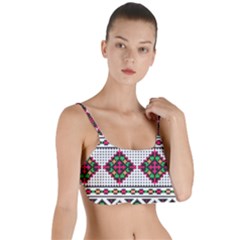 Ukrainian Folk Seamless Pattern Ethnic Ornament Border Element Traditional Layered Top Bikini Top 