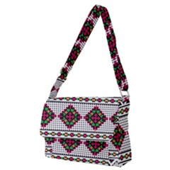 Ukrainian Folk Seamless Pattern Ethnic Ornament Border Element Traditional Full Print Messenger Bag (m)