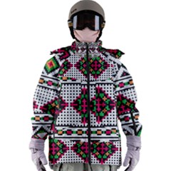 Ukrainian Folk Seamless Pattern Ethnic Ornament Border Element Traditional Women s Zip Ski And Snowboard Waterproof Breathable Jacket by Grandong