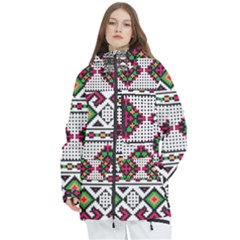 Ukrainian Folk Seamless Pattern Ethnic Ornament Border Element Traditional Women s Multi Pockets Zip Ski And Snowboard Waterproof Breathable Jacket by Grandong