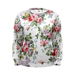 Floral Elements Peony Chinese Rose Women s Sweatshirt