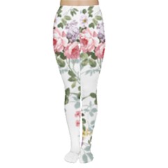 Floral Elements Peony Chinese Rose Tights