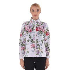 Floral Elements Peony Chinese Rose Women s Bomber Jacket