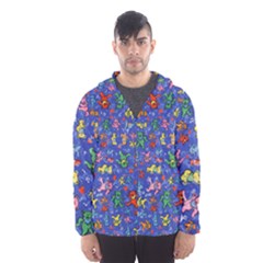 Grateful Dead Dancing Bears Pattern Men s Hooded Windbreaker