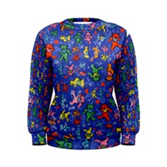 Grateful Dead Dancing Bears Pattern Women s Sweatshirt