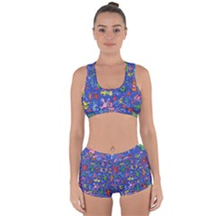 Grateful Dead Dancing Bears Pattern Racerback Boyleg Bikini Set