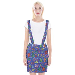 Grateful Dead Dancing Bears Pattern Braces Suspender Skirt by Salmanaz77