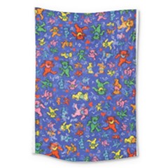 Grateful Dead Dancing Bears Pattern Large Tapestry