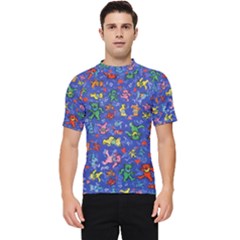 Grateful Dead Dancing Bears Pattern Men s Short Sleeve Rash Guard