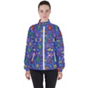 Grateful Dead Dancing Bears Pattern Women s High Neck Windbreaker View1