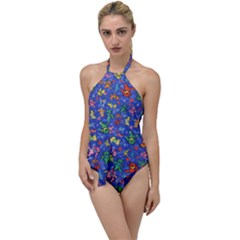 Grateful Dead Dancing Bears Pattern Go With The Flow One Piece Swimsuit by Salmanaz77