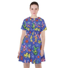 Grateful Dead Dancing Bears Pattern Sailor Dress