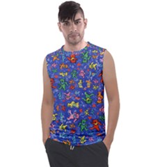 Grateful Dead Dancing Bears Pattern Men s Regular Tank Top