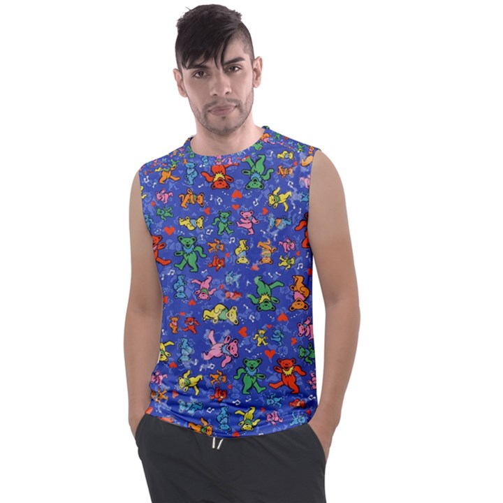 Grateful Dead Dancing Bears Pattern Men s Regular Tank Top