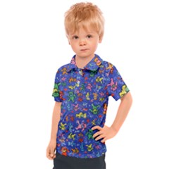 Grateful Dead Dancing Bears Pattern Kids  Polo T-shirt