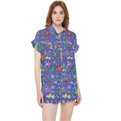 Grateful Dead Dancing Bears Pattern Chiffon Lounge Set