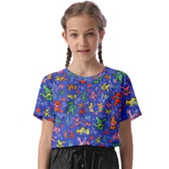 Grateful Dead Dancing Bears Pattern Kids  Basic T-shirt by Salmanaz77