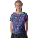 Grateful Dead Dancing Bears Pattern Kids  Frill Chiffon Blouse View1