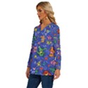 Grateful Dead Dancing Bears Pattern Long Sleeve Drawstring Hooded Top View2