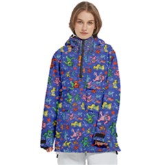 Grateful Dead Dancing Bears Pattern Women s Pullover Zip Ski And Snowboard Waterproof Breathable Jacket