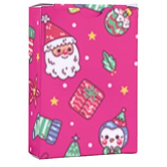 Cute Pink Christmas Pattern Playing Cards Single Design (rectangle) With Custom Box