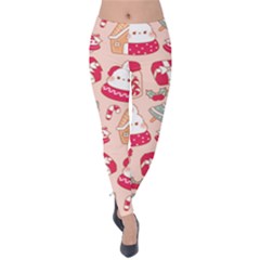 Cute Christmas Cartoon Velvet Leggings