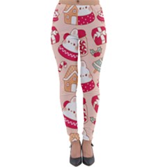 Cute Christmas Cartoon Lightweight Velour Leggings