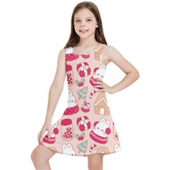 Cute Christmas Cartoon Kids  Lightweight Sleeveless Dress