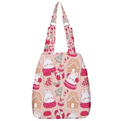 Cute Christmas Cartoon Center Zip Backpack