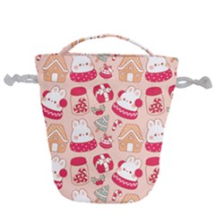 Cute Christmas Cartoon Drawstring Bucket Bag