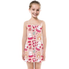 Cute Christmas Cartoon Kids  Summer Sun Dress