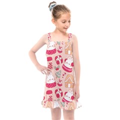 Cute Christmas Cartoon Kids  Overall Dress