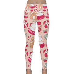 Cute Christmas Cartoon Lightweight Velour Classic Yoga Leggings