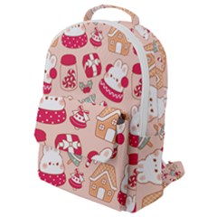 Cute Christmas Cartoon Flap Pocket Backpack (small)