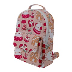 Cute Christmas Cartoon Flap Pocket Backpack (large)