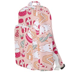 Cute Christmas Cartoon Double Compartment Backpack